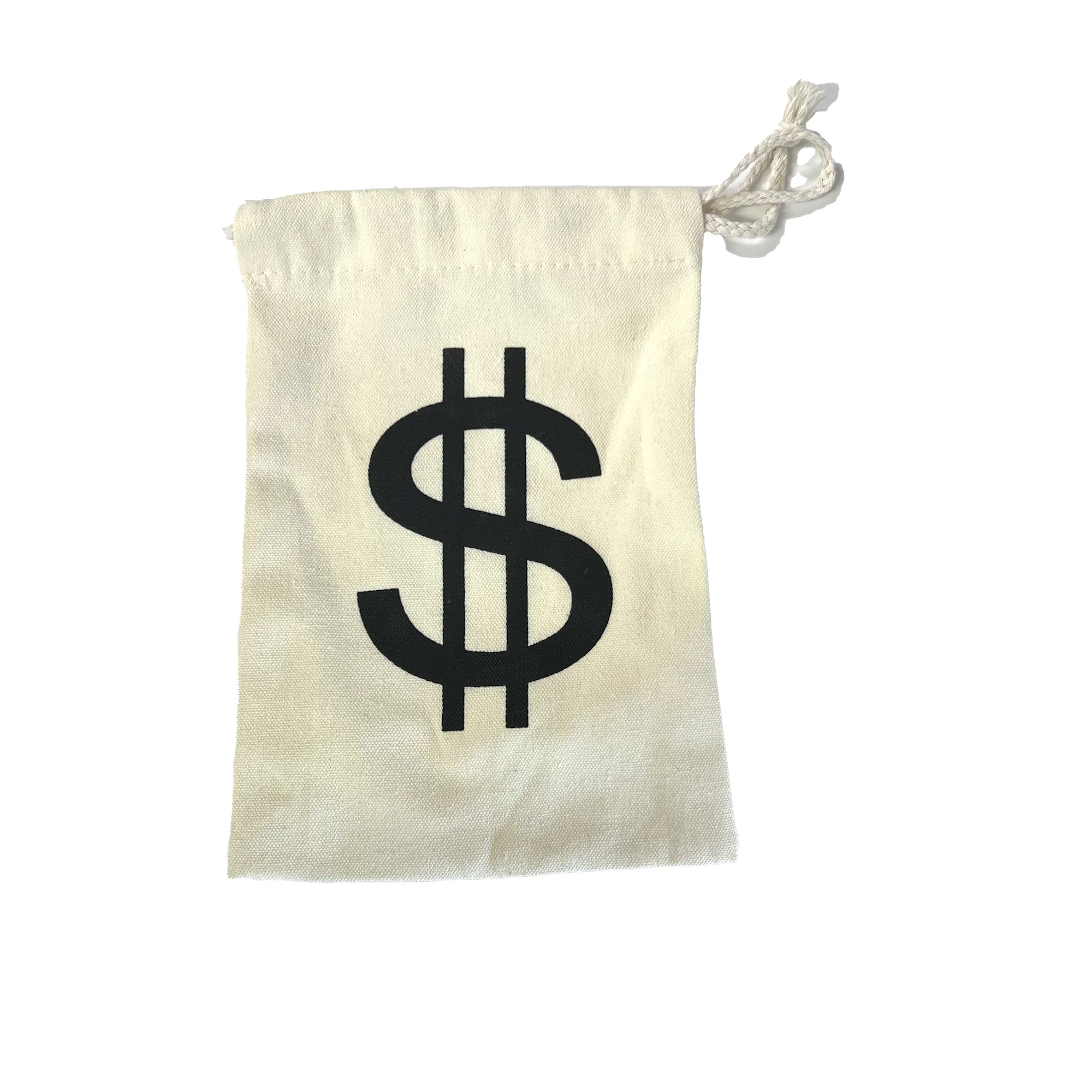 Money Bag - Canvas Cloth Drawstring 6 x 9 inch - Image 2