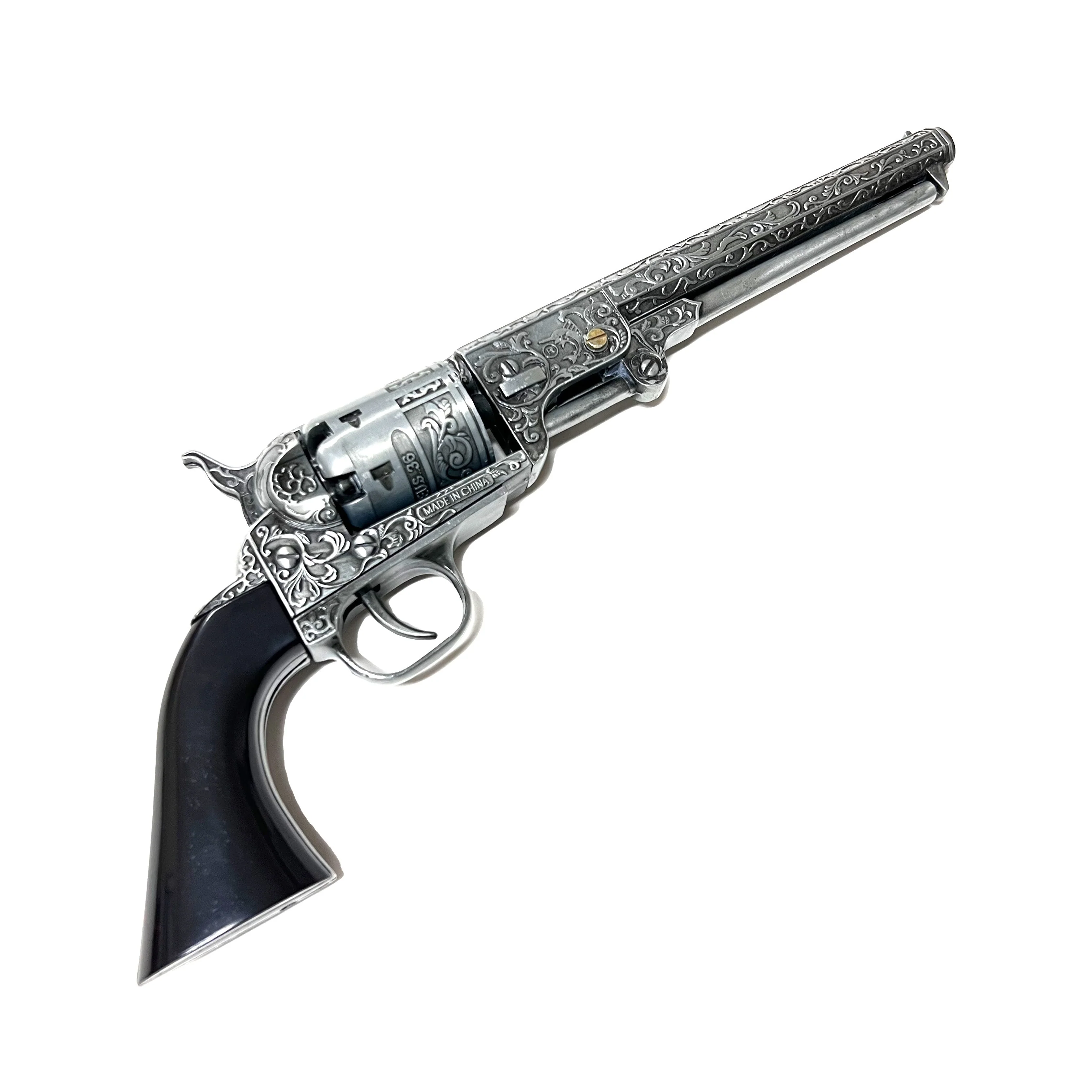Western Cowboy Revolver Pistol Non-Firing Replica Gun with Stand - Image 3